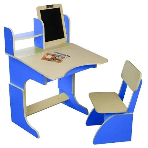Парта з мольбертом зростаюча і стільчик Фінекс Плюс синя (103): Вік дитини від 3-х років