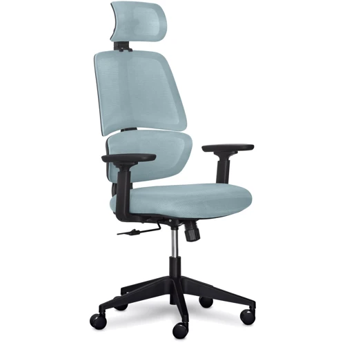 Офісне крісло Mealux Leo Air Grey Blue (Y-546 KBGL): Тип для персонала