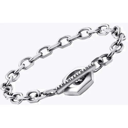 Мужской браслет Armani Exchange серебристый (AXG0103040) фото 1