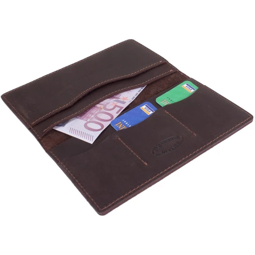 Мужской тревел кейс DNK Leather коричневый (DNKBIG-PURSE-col-F): Формат кошелька Вертикальный