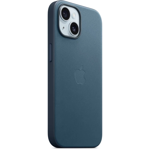Чохол для iPhone Apple iPhone 15 FineWoven Case with MagSafe - Pacific Blue (MT3G3ZM/A): Матеріали Ткань