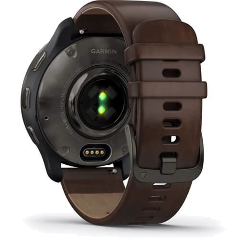 Смарт-часы Garmin Venu 2 Plus Slate Stainless Steel Bezel With Slate Case And Brown Leather Band (010-02496-15): Карты памяти нет