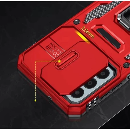 Чехол для телефонов Mobile Case Camshield Army Ring Red for Samsung A366 Galaxy A36 5G / A566 Galaxy A56 5G: Материал TPU (термополиуретан) и поликарбонат