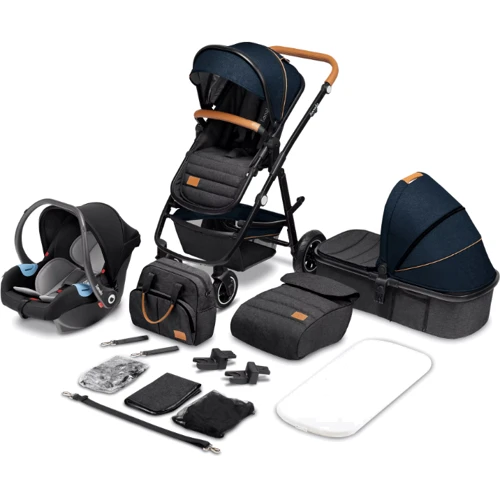 Коляска 3 в 1 Lionelo Amber Blue Navy: Количество блоков 3