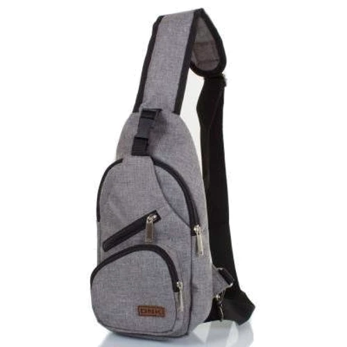 Мужская сумка-слинг DNK Leather серая (DNK Joker-2 bag-7): Материал Текстиль