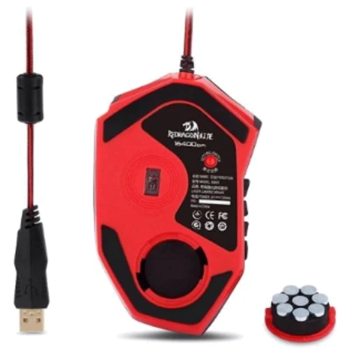 Мишка Redragon M901-2 MMO USB Black (78177): інтерфейс підключення USB