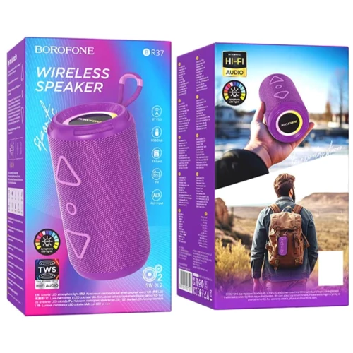 Акустика Borofone BR37 Purple: Тип портативная