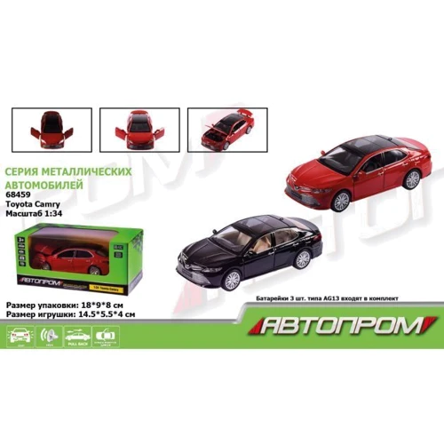 Машинка АвтоПром Toyota CAMRY 1:34 (68459): Масштаб 1:34