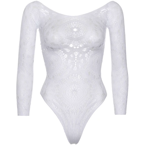 Боди Leg Avenue Snap crotch thong back teddy White M/L