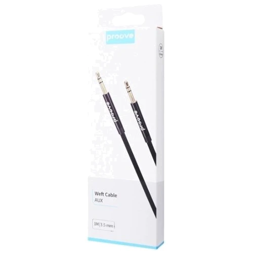 Кабель Proove Audio Cable AUX 3.5mm Jack Weft 1m Black: Тип Mini-jack 3.5mm M - Mini-jack 3.5mm M
