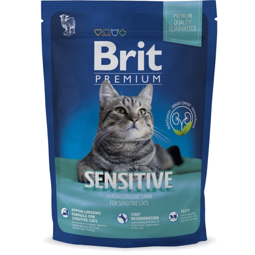 Сухий корм для дорослих кішок з ягням Brit Premium Adult Sensitive 0.3 кг (8595602513185)