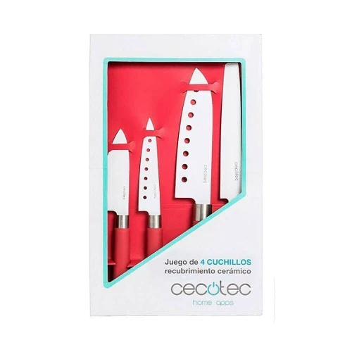 Набор кухонных ножей Cecotec 4 Santoku Ceramic-Coated Kit (CCTC-01003): Наименование Набор ножей