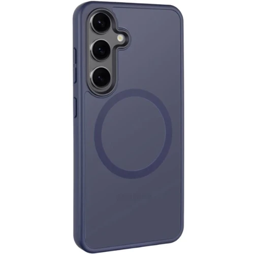 Чехол для телефонов Mobile Case TPU+PC Metal Buttons with MagSafe Colorful Navy Blue for Samsung S921 Galaxy S24