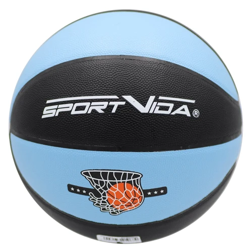 Мяч для игры SportVida SV-WX0020 баскетбольный размер 7 черно-голубой (SV-WX0020) фото 6