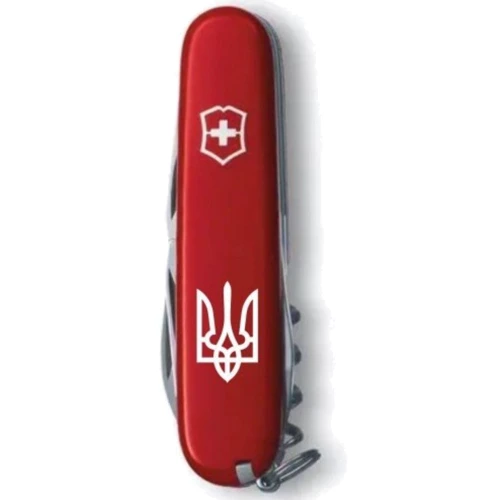 Мультитул Victorinox Spartan Ukraine 91мм/12 функций/красный/Трезубец (1.3603_T0010u): Количество функций 12