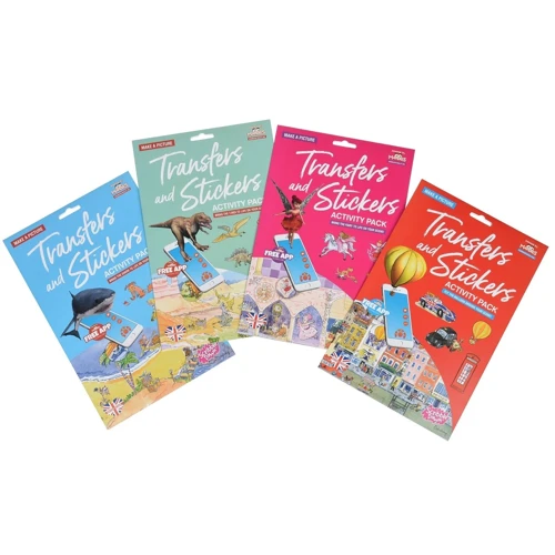 Набор переводных наклеек Scribble Down с онлайн приложением Динозавры, А4