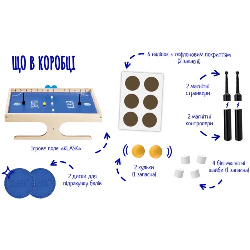 KLASK (Класки) для 2х гравців: Тип Дитячі