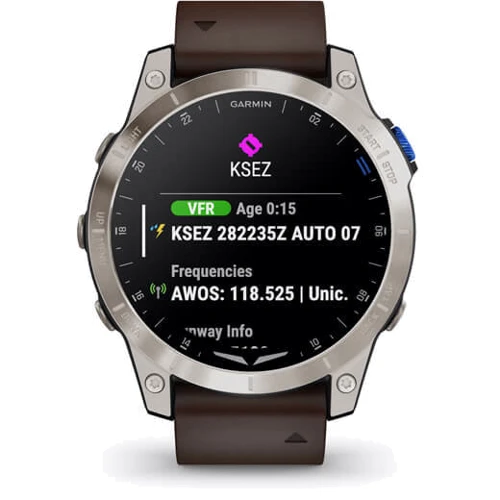 Смарт-часы Garmin D2 Mach 1 Aviator Smartwatch with Oxford Brown Leather Band (010-02582-55): Объем внутренней памяти 32 ГБ