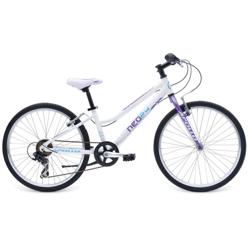 Велосипед 24 "Apollo Neo girls Geared Gloss White / Gloss Lavender / Gloss Blue (SKD-56-96)