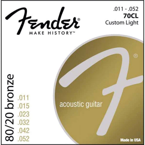 Струна для гитар Набор струн для акустической гитары Fender 70CL