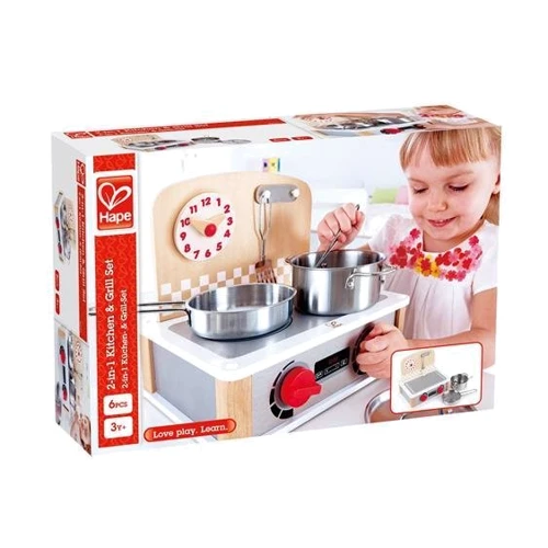 Дитяча плита Hape з грилем та посудом (E3151)