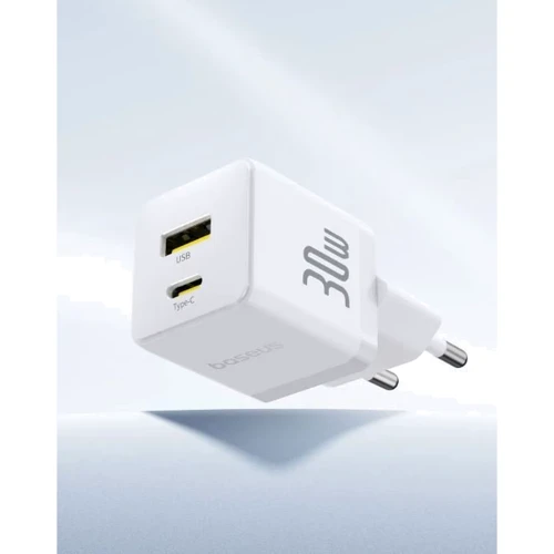 Зарядное устройство Baseus Wall Charger Palm USB-C+USB 30W White (P1011160A213-00) фото 11