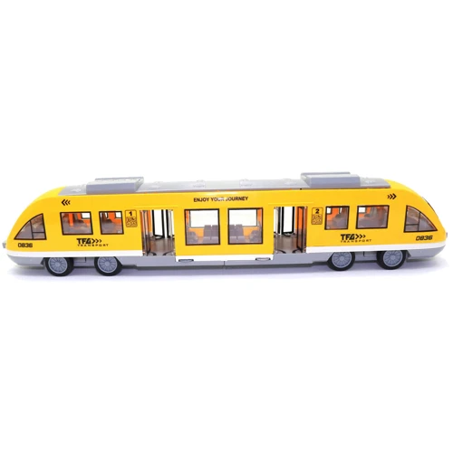 Машинка игрушечная Автопром Электричка 43х6х9 см, желтый (7954AB)