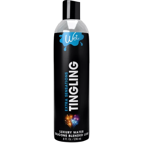 Охлаждающий лубрикант на водно-силиконовой основе Wet Extra Sensations Tingling (236 мл)