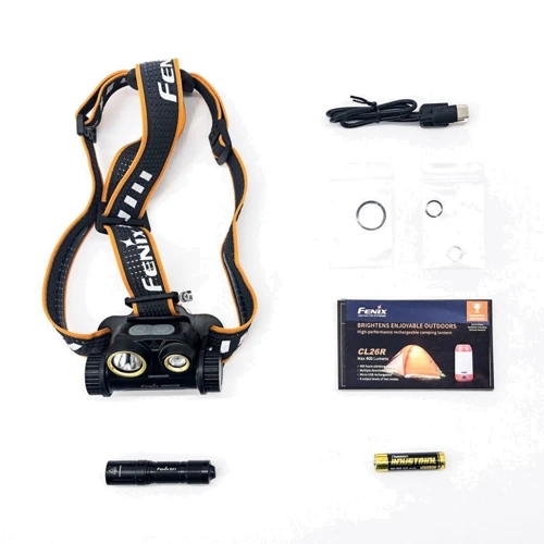 Фонарь туристический Fenix HM65R + Fenix E01 V2.0 (HM65RE01V20): Элементы питания 18650, 2 x CR123A