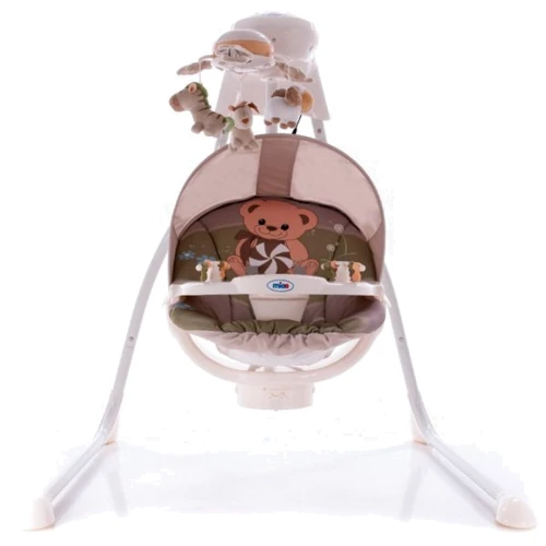 Укачивающий центр Mioo Magic Star Brown (TY803): Дополнительные удобства Контроль скорости движения, Звуковое сопровождение, Ремни безопасности, Съемный чехол, Изменение нак