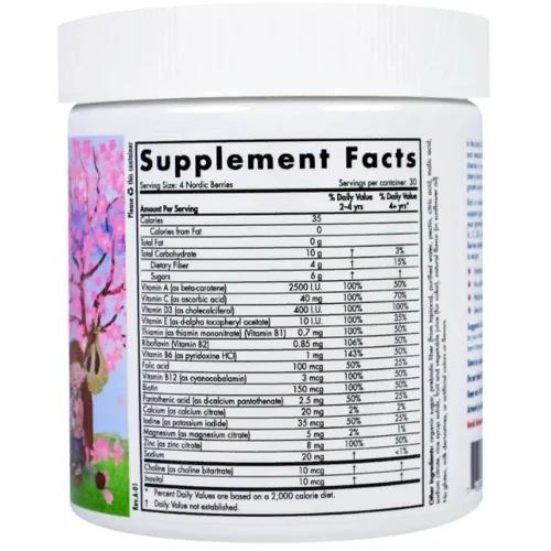 Nordic Naturals Nordic Berries Витамины для детей со вкусом вишни 120 жевательных конфет: Тип Мультивитамины
