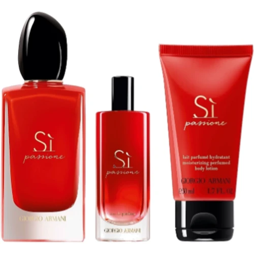 Набор Giorgio Armani Armani Si Passione Парфюмированная вода 100ml+Лосьон для тела 50ml+Парфюмированная вода 15ml: Вид Набор