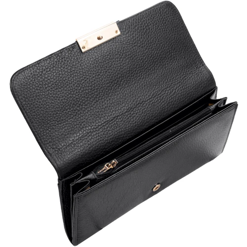 Женский кошелек Smith&Canova черный (FUL-28536-black): Материал Натуральная кожа