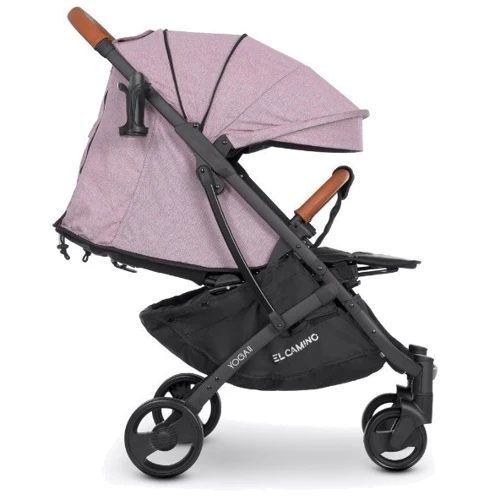 Коляска El Camino Yoga ll M 3910 (denim ash pink): Материал колес полиуретан