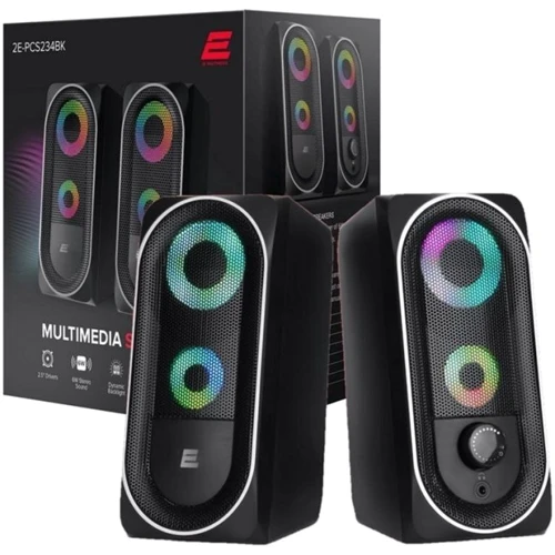 Акустическая система 2E PCS234 RGB 2.0 USB Black
