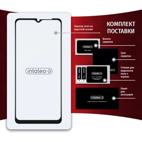 Аксессуар для смартфона Intaleo Tempered Glass Full Glue Black for Samsung A035 Galaxy A03 фото 7
