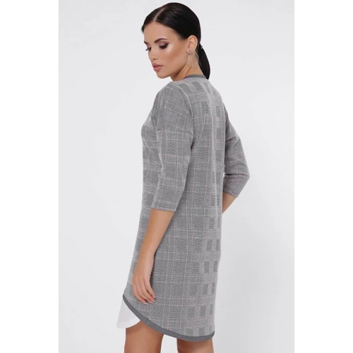 Сукня FashionUp PL-1779A 42 сіре повсякденне до середини стегна: Склад Віскоза, поліестер, Еластан
