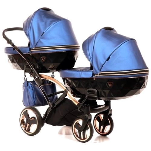 Универсальная коляска для двойни 2 в 1 Junama Fluo line Duo Slim 01, синий (J-Fl-DUOs-01): Возможность установки люльки есть