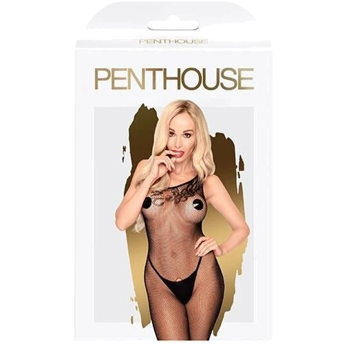 Бодистокинг на одно плечо Penthouse - Fancy Dope Black XL