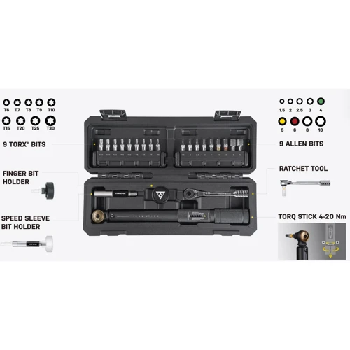Набор инструментов Topeak Torq Stick Pro 4-20 Nm (TT2601)