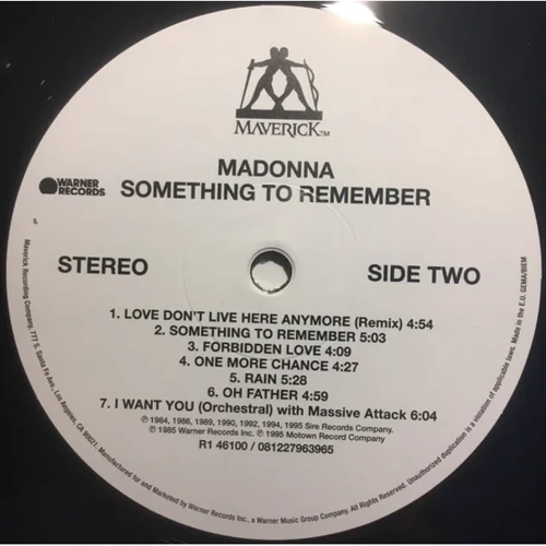 LP I-DI Madonna: Something To Remember (LP0100) фото 2