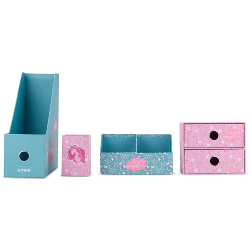 Організатор настільний Kite 4 предмета, картон, Lovely Sophie (k20-357-1): Виробник KITE