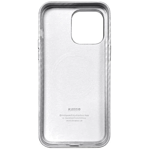 Чехол для iPhone K-DOO Mag Noble Collection Carbon Silver for iPhone 14 Pro: Цвет серебристый