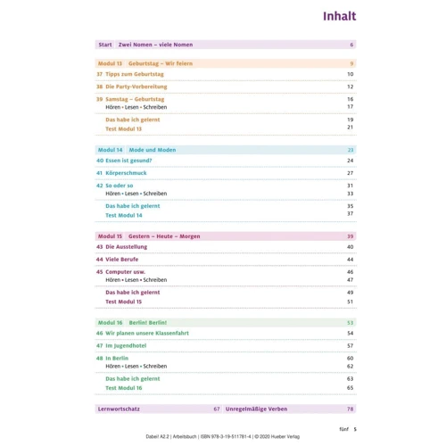 Dabei! A2.2: Arbeitsbuch: ISBN 9783195117814