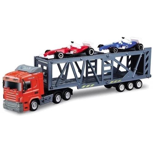Автомодель Mondo Грузовик с прицепом и 2 машинками, 1:64 (54056)