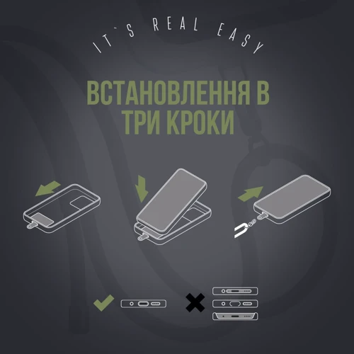 Ремешок для смартфона ArmorStandart Rope Black Military with Clear holder (ARM76092) фото 4