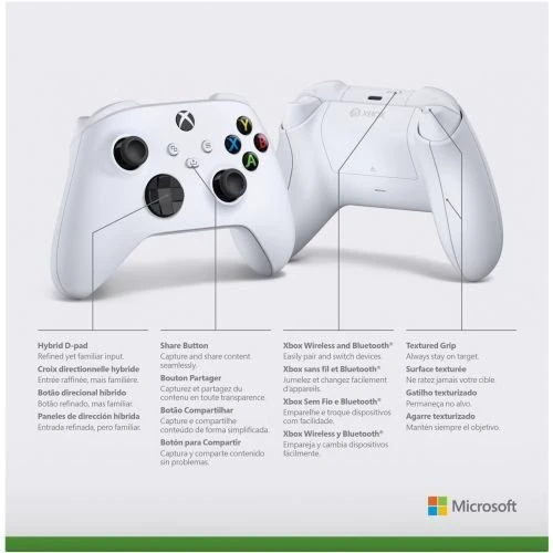 Аксессуар для приставок Microsoft Xbox Series X | S Wireless Controller with Bluetooth Robot White (QAS-00002) фото 5