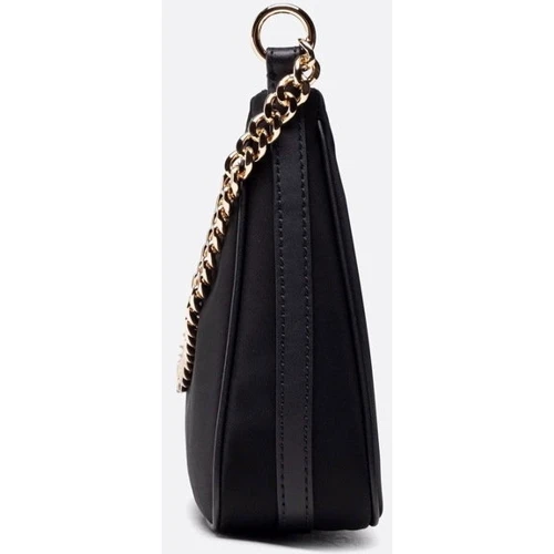 Женская сумка хобо Michael Kors JET SET CHARM MD CONV POUCHETTE XBODY черная (32F1GT9C8C001): Застежка Молния