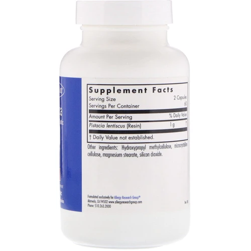 Allergy Research Group Mastica Chios Gum Mastic 120 Veggie Caps (ALG-73660)