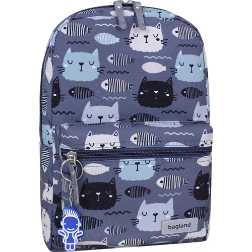 Жіночий рюкзак Bagland Молодіжний Mini 1111 сірий (0050664)